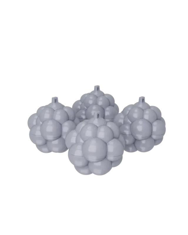 BUBBLE Julekule Silver