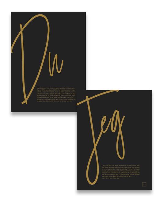 Hovedbilde Du / Jeg plakat 30x40