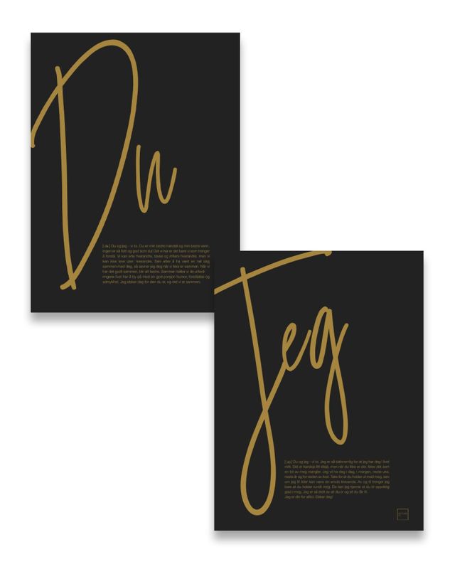 Du / Jeg plakat 30x40