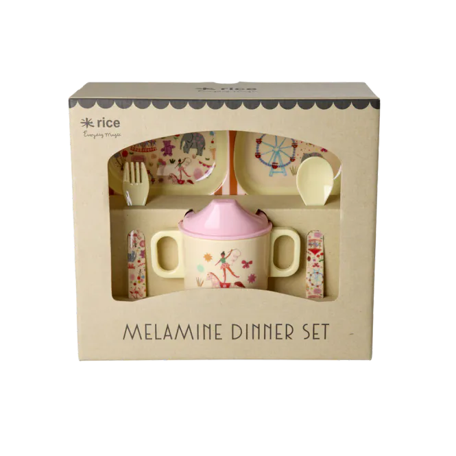 Hovedbilde Baby Dinner Set - Pink - Fun Fair - Giftbox