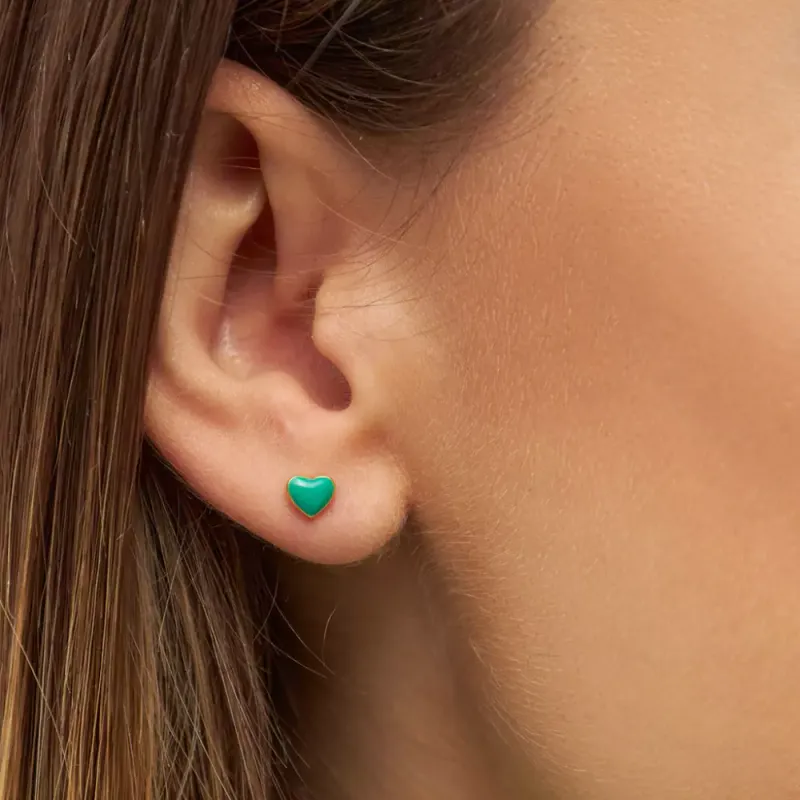 Love U Ørering 1 stk Light Green