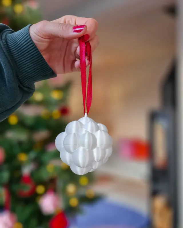 BUBBLE Julekule Silver